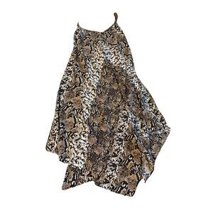 Speed Control New York Women’s Spaghetti Strap Brown Animal Print Dress